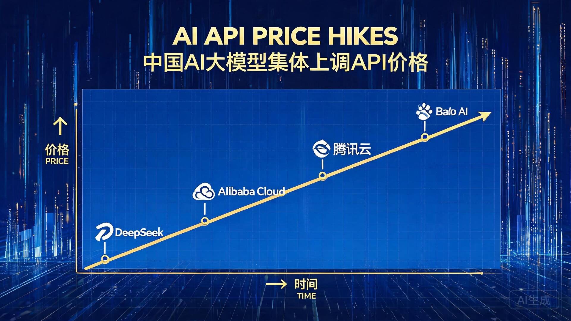 AI大模型涨价概念图