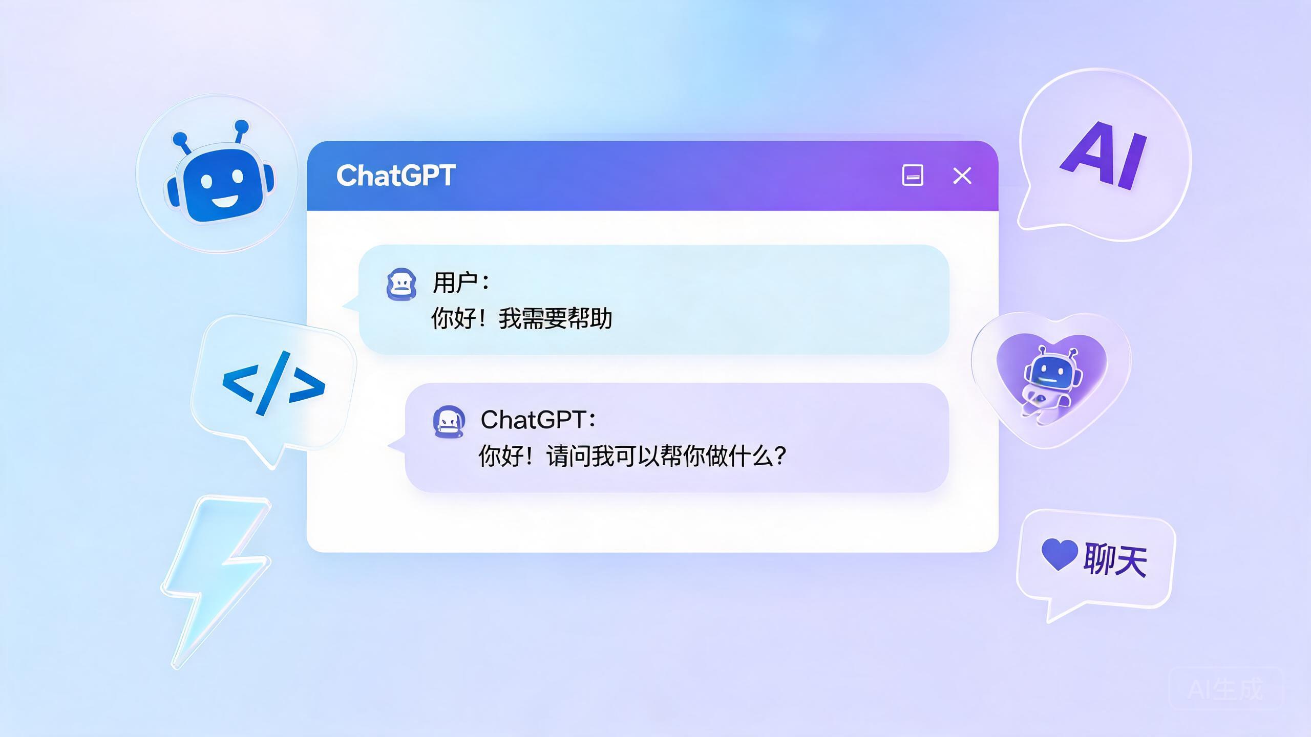 ChatGPT自定义贴纸包功能展示