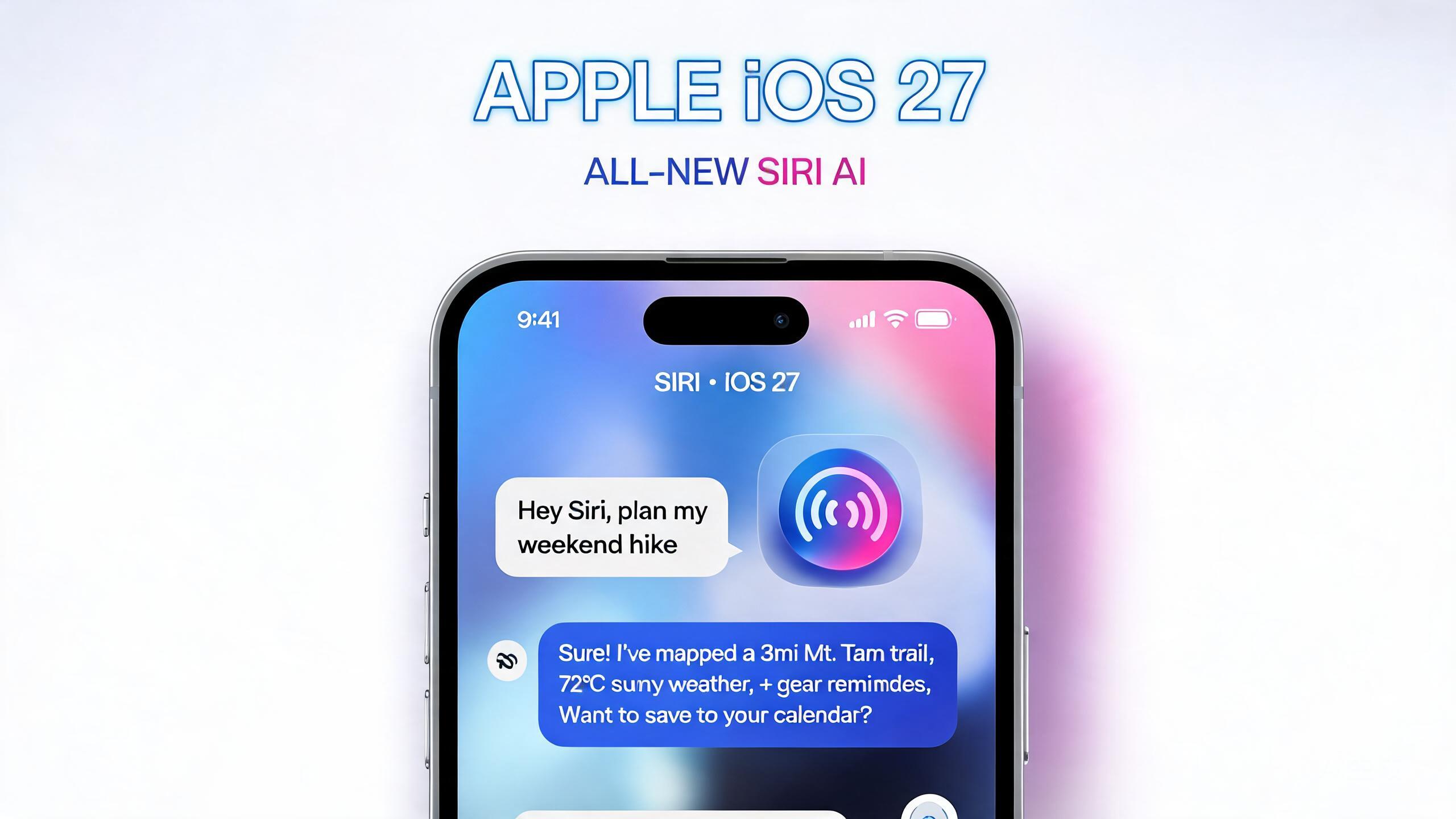 iOS 27 Siri AI概念图