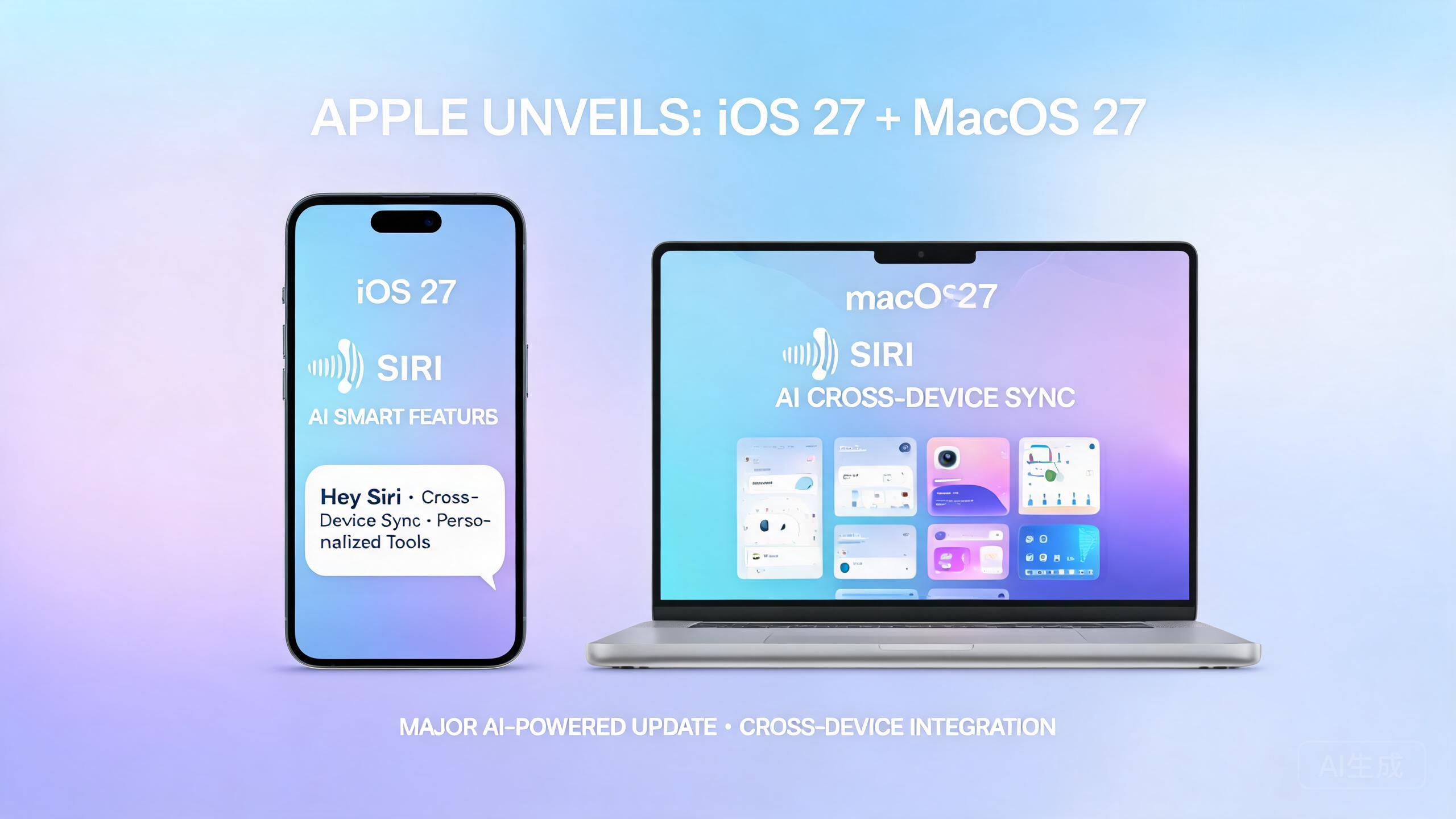 iOS 27/macOS 27 重大更新 iOS 27/macOS 27 重大更新
