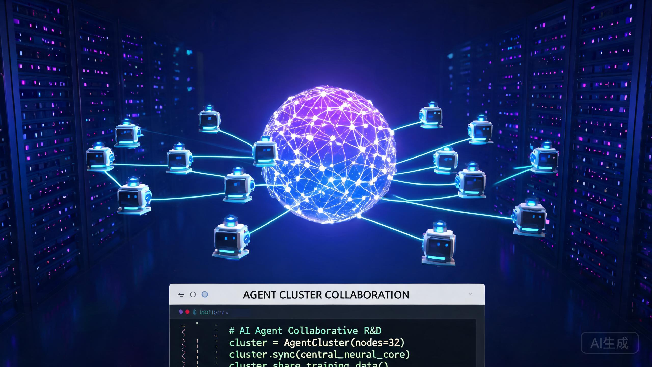 Claude 主导 AI 研发概念图 Claude 主导 AI 研发概念图