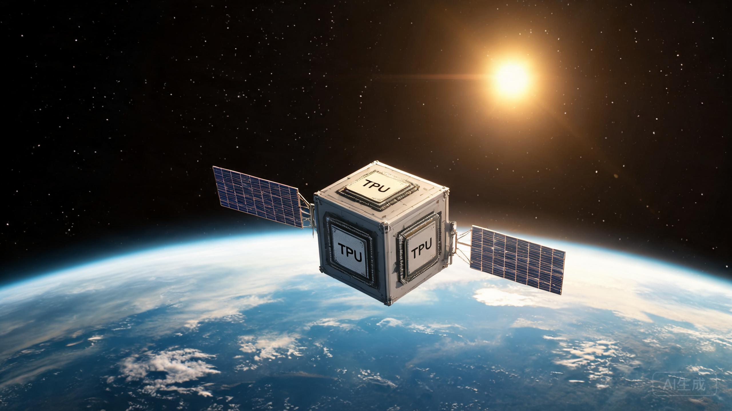 谷歌Project Suncatcher太空TPU卫星艺术概念图 谷歌Project Suncatcher太空TPU卫星艺术概念图
