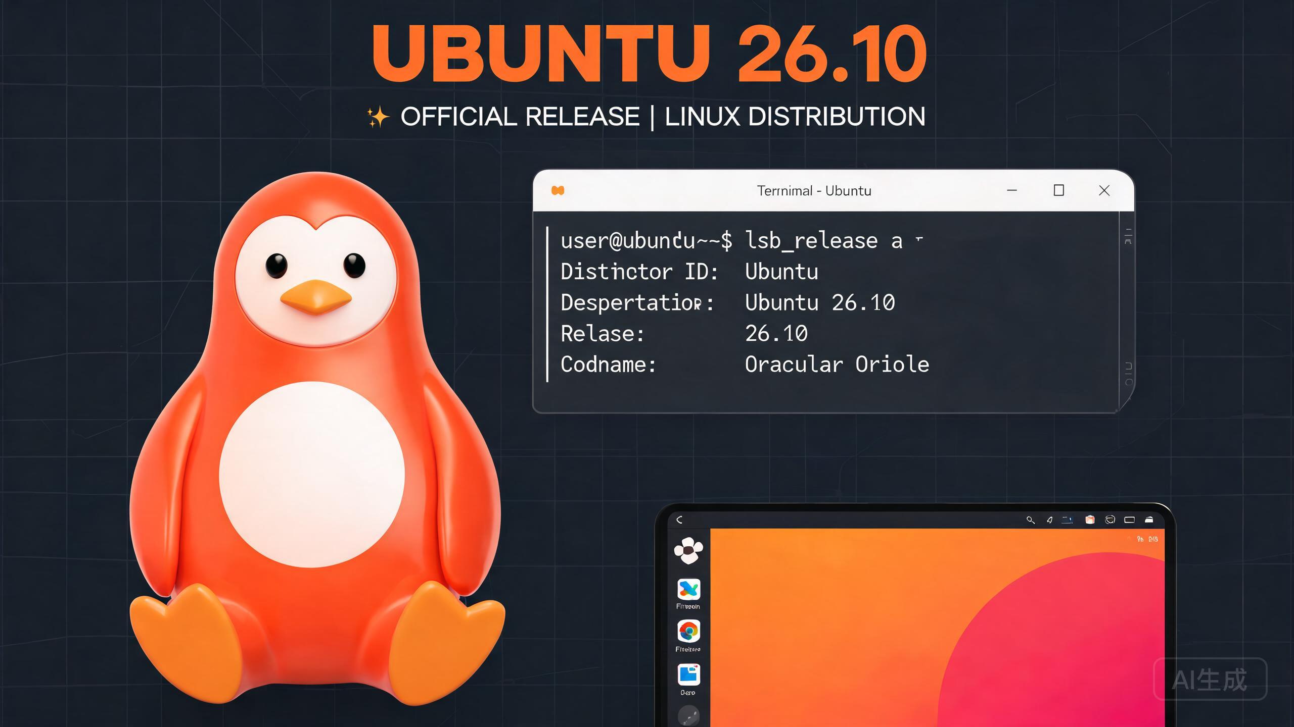 Ubuntu 26.10 Linux 系统配图 Ubuntu 26.10 Linux 系统配图